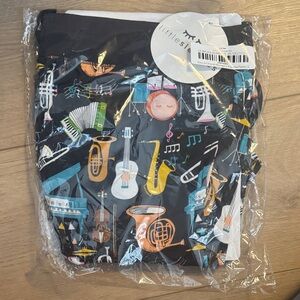 Little Sleepies Musical Instrument womens Pajama pants - Black and Multicolor